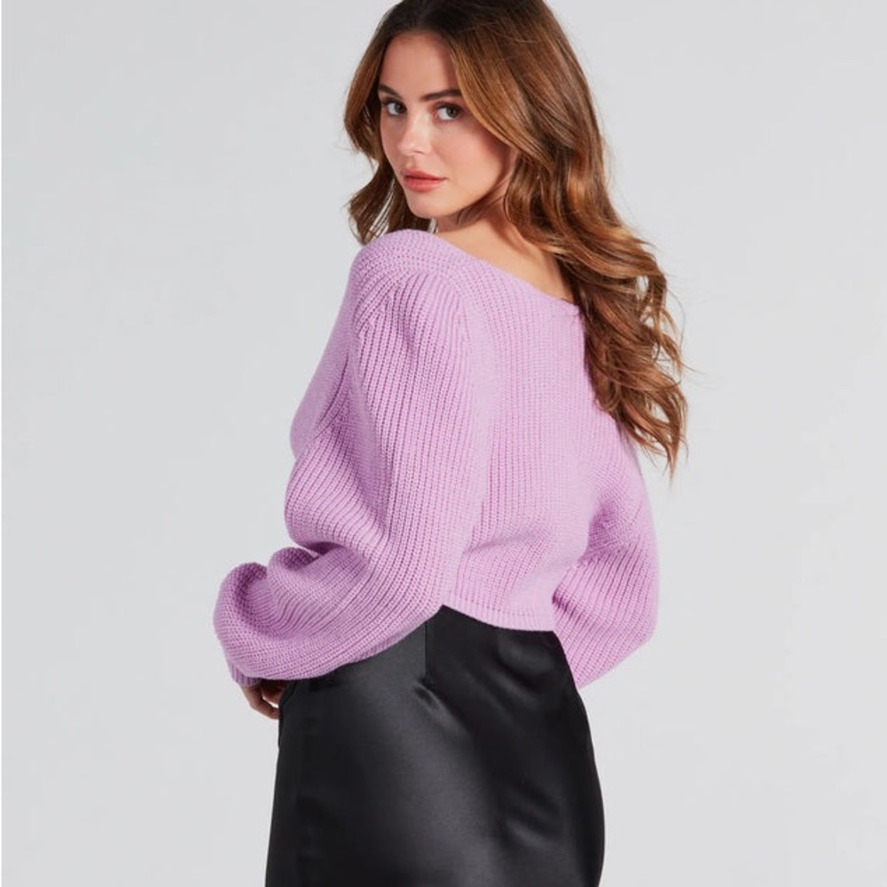 Windsor Lilac Off-the-Shoulder Sweater